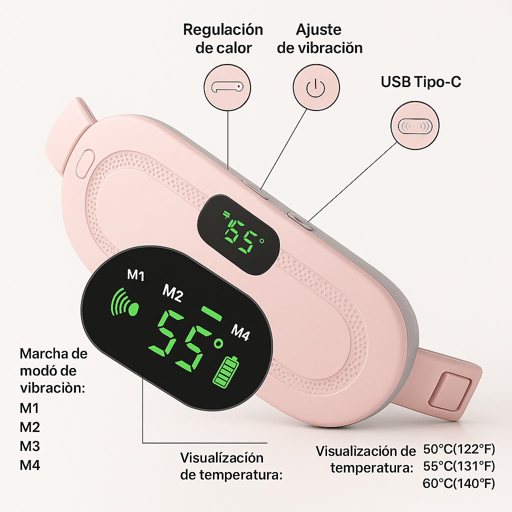 Cinturón Calefactor Eléctrico Menstrual